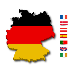 DE und Almas Group Länder Flagen