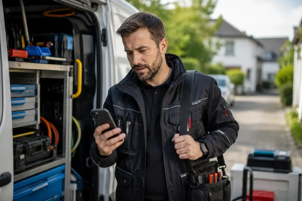 Alleinarbeiter im Außendienst (Handwerker, Techniker)